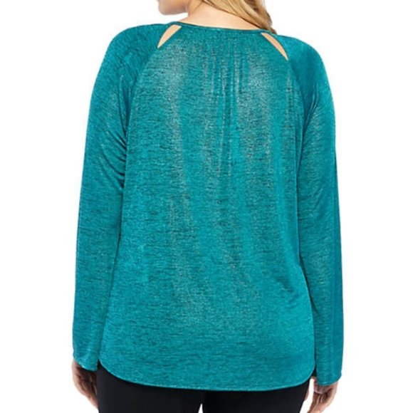 The Limited Teal Cut Out Top w/Hardware NWT sz 3X - Picture 2 of 5